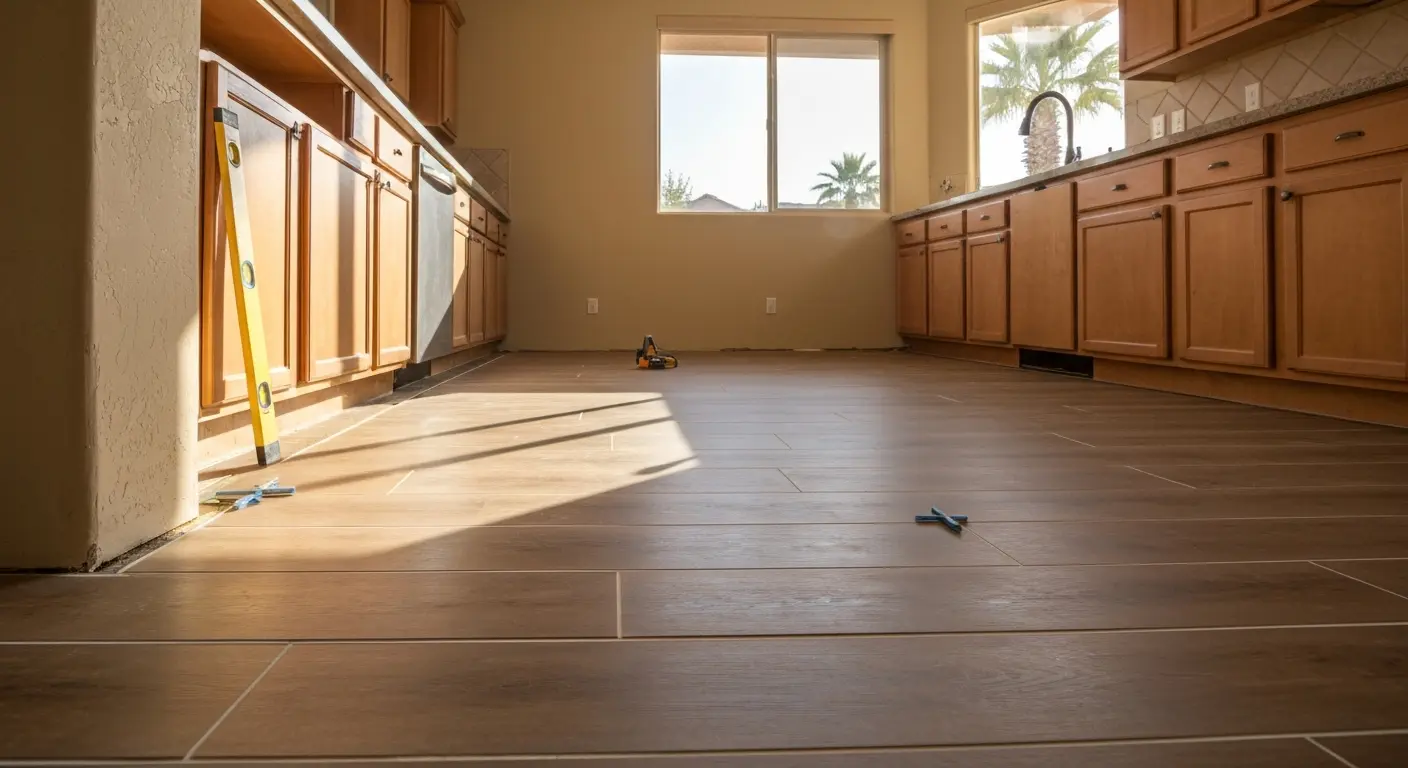 Kitchen flooring installation