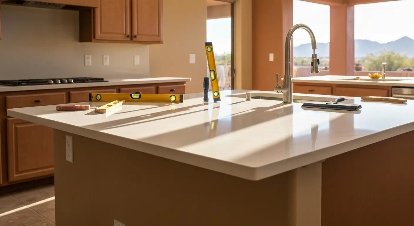Kitchen countertop installation