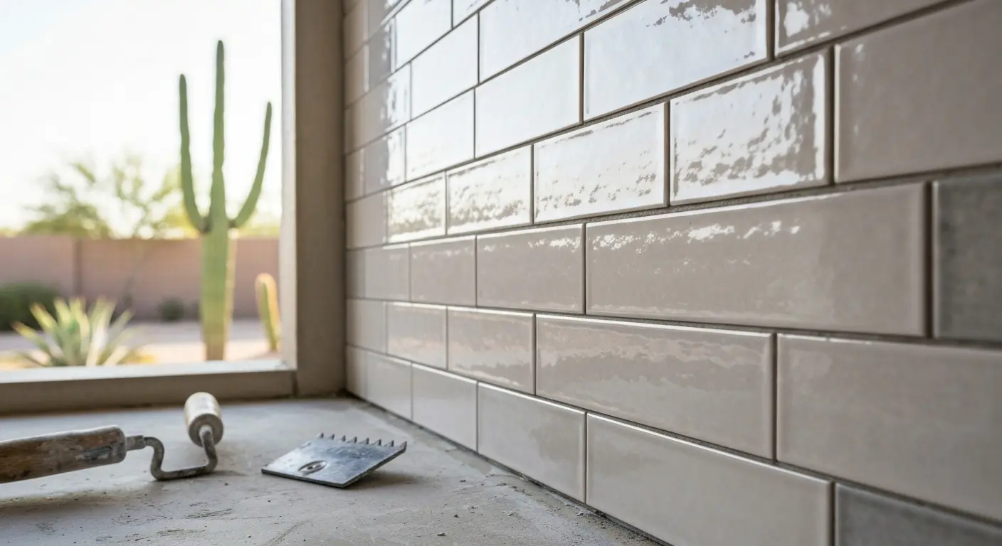 Kitchen backsplash installation