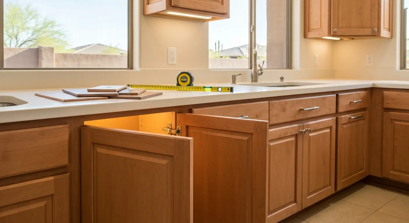 Custom kitchen cabinet installation