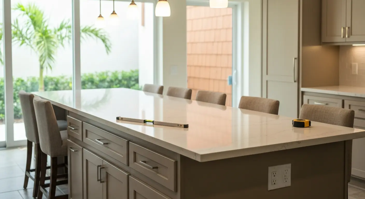 Kitchen island installation