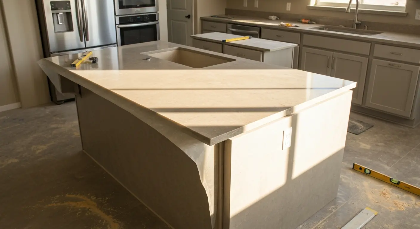 Kitchen island in Peoria home