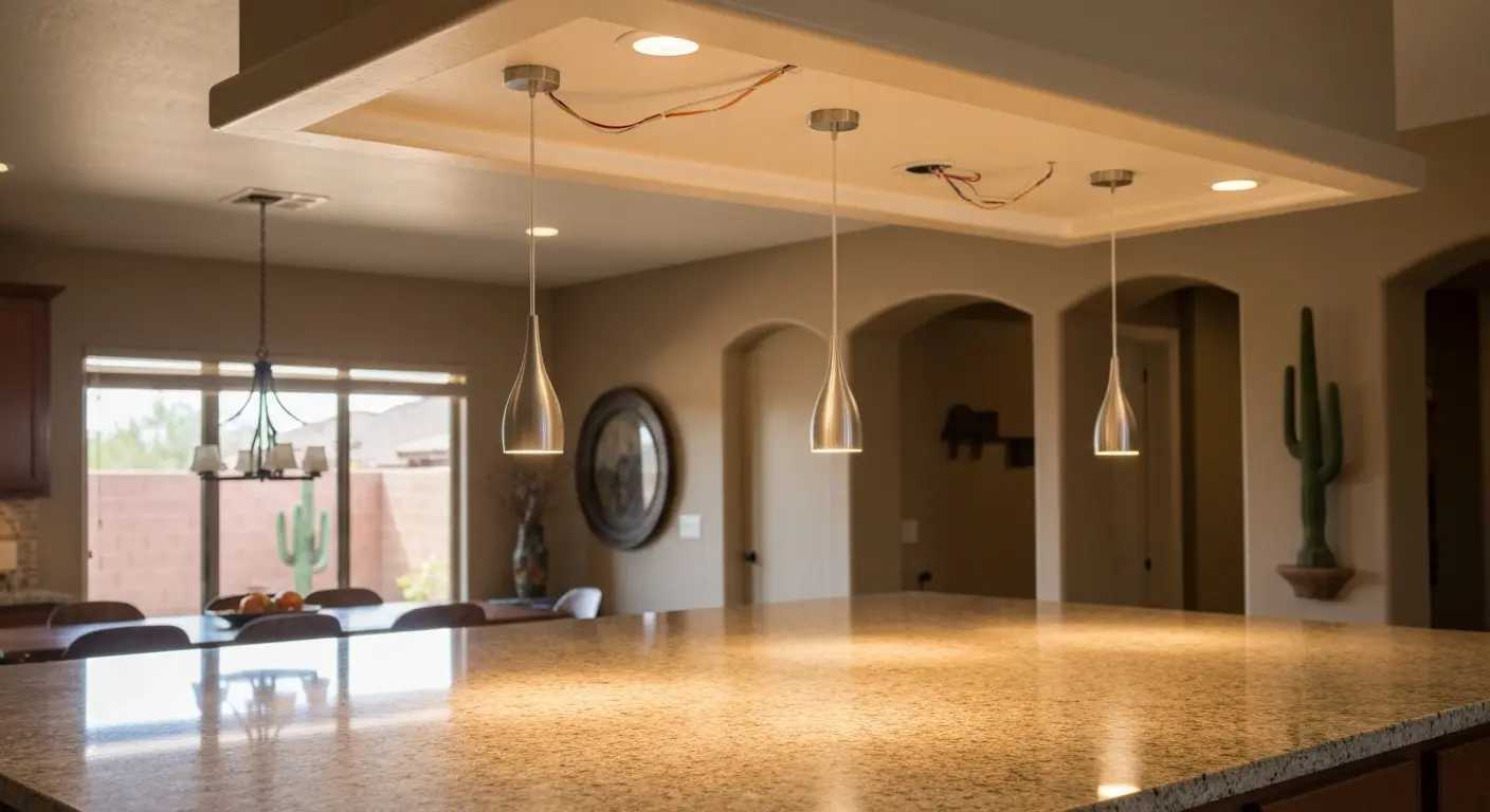 Kitchen lighting installation