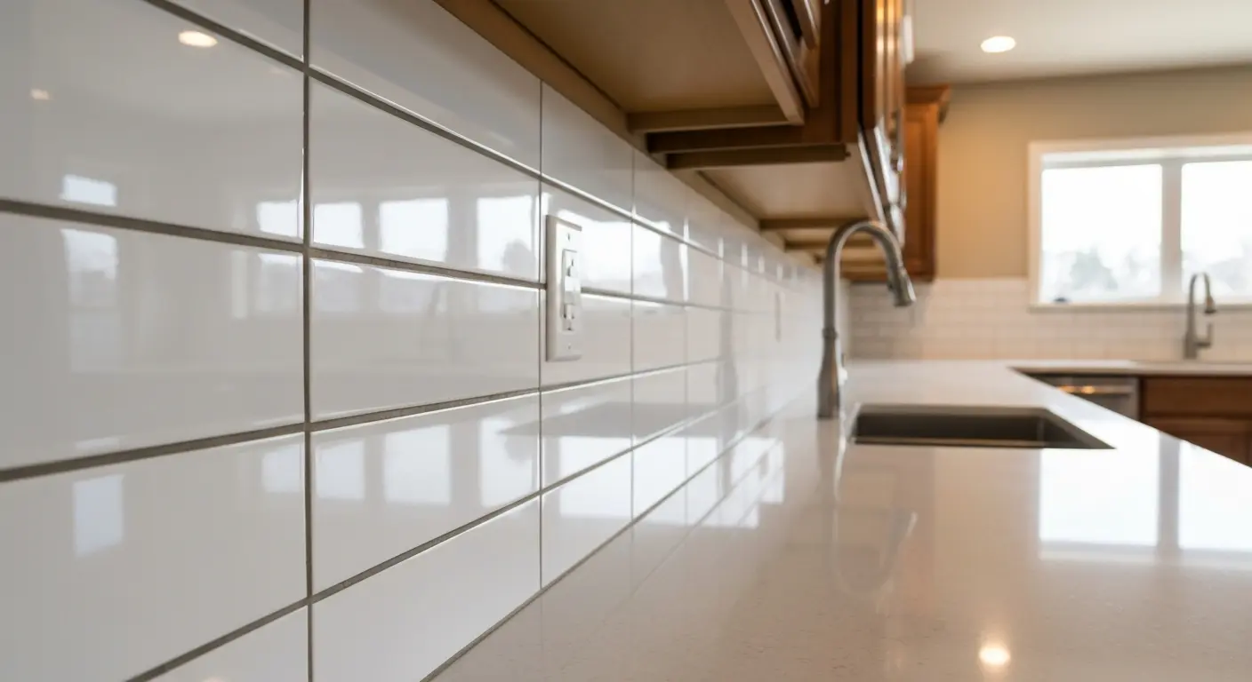 Subway tile backsplash