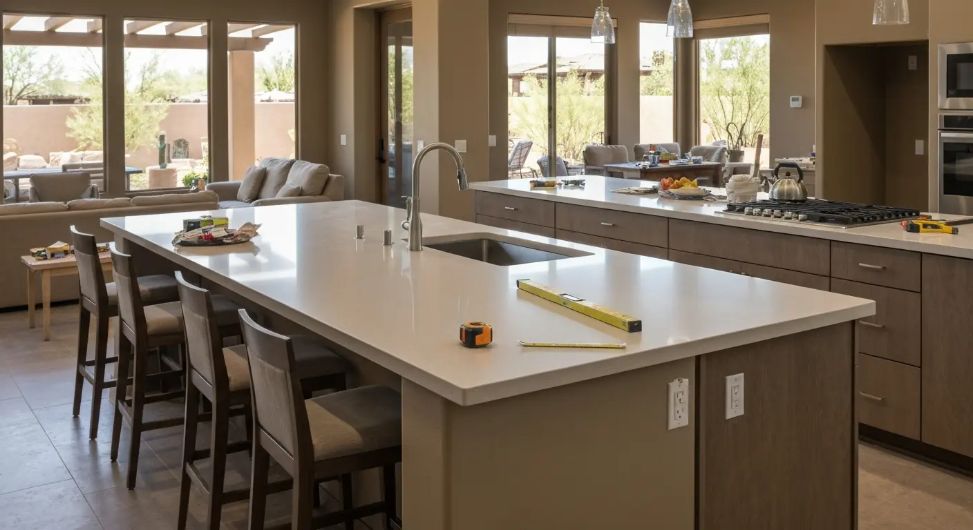 Kitchen island design and installation