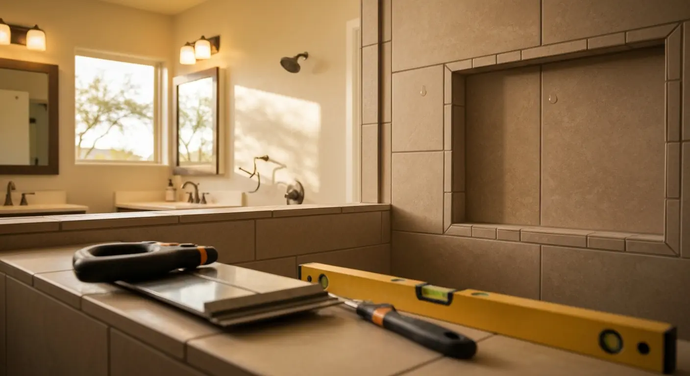 Tile shower installation