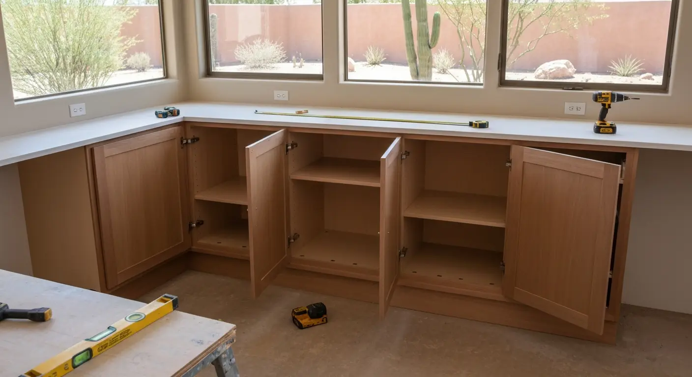 Custom cabinet installation