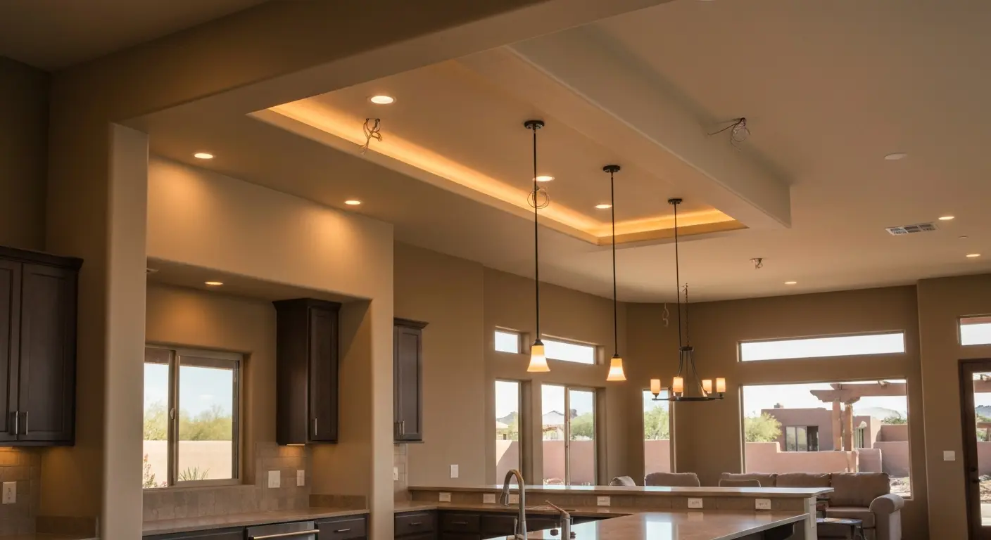 Kitchen lighting installation