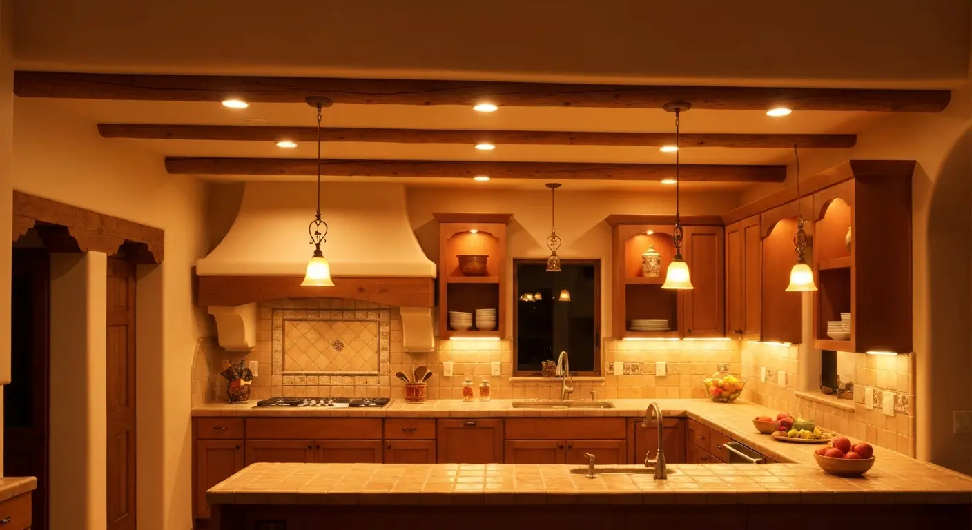 Kitchen lighting installation