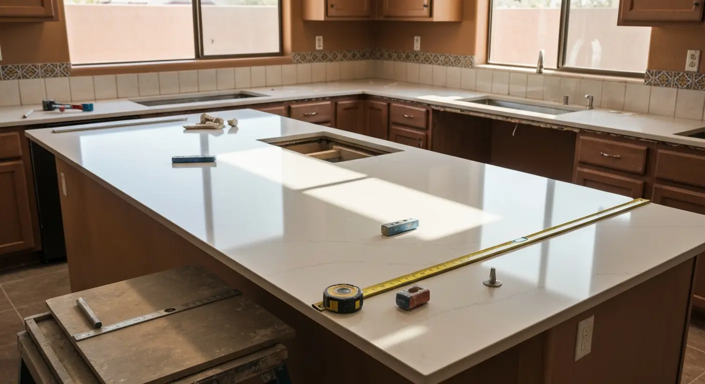 Kitchen countertop installation