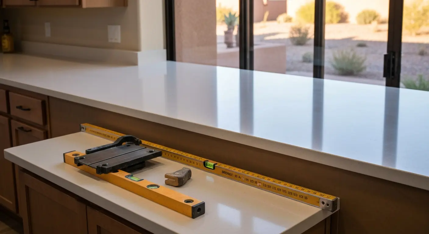 Kitchen countertop installation