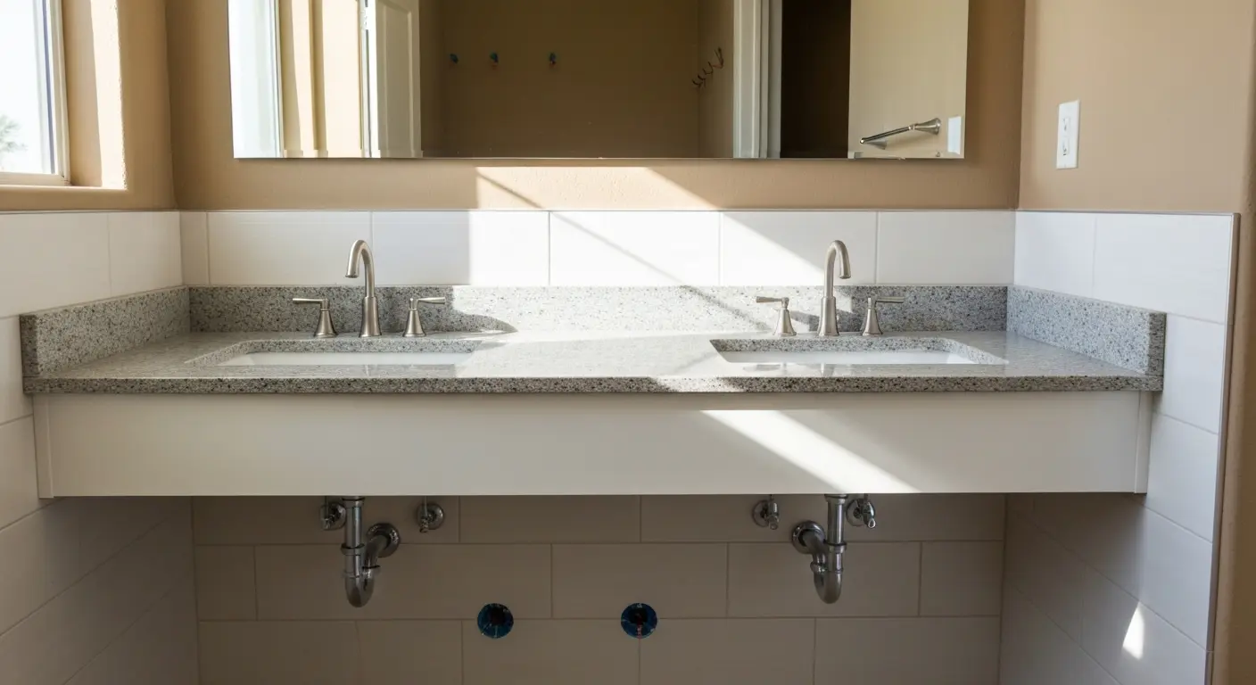 Double vanity installation