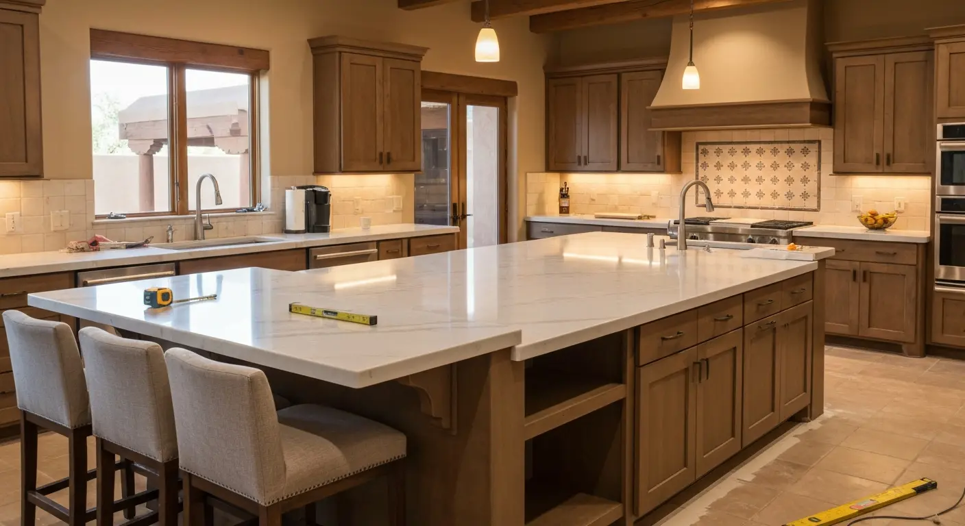 Kitchen island installation