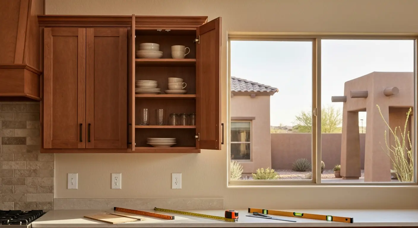 Custom kitchen cabinet installation