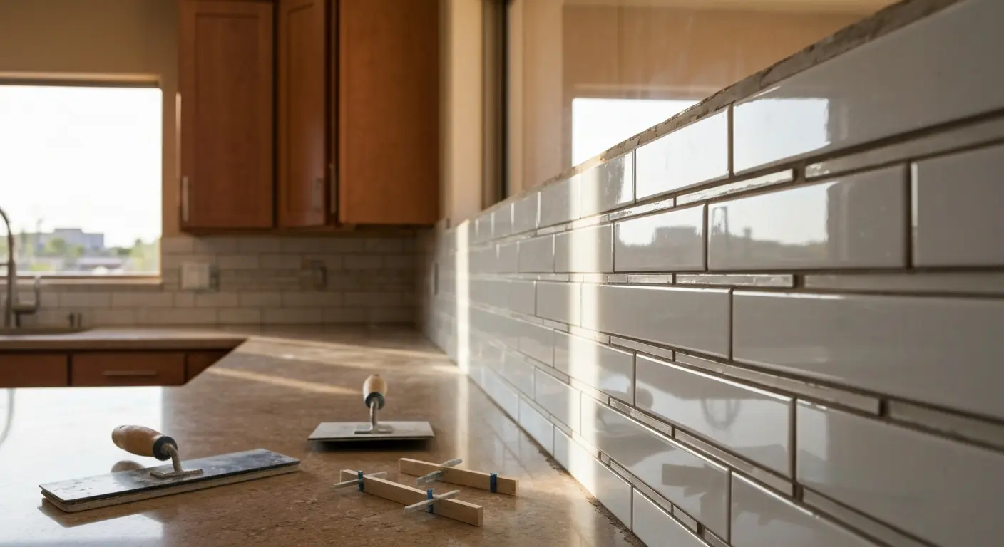 Backsplash installation