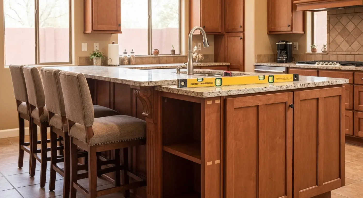 Kitchen island installation