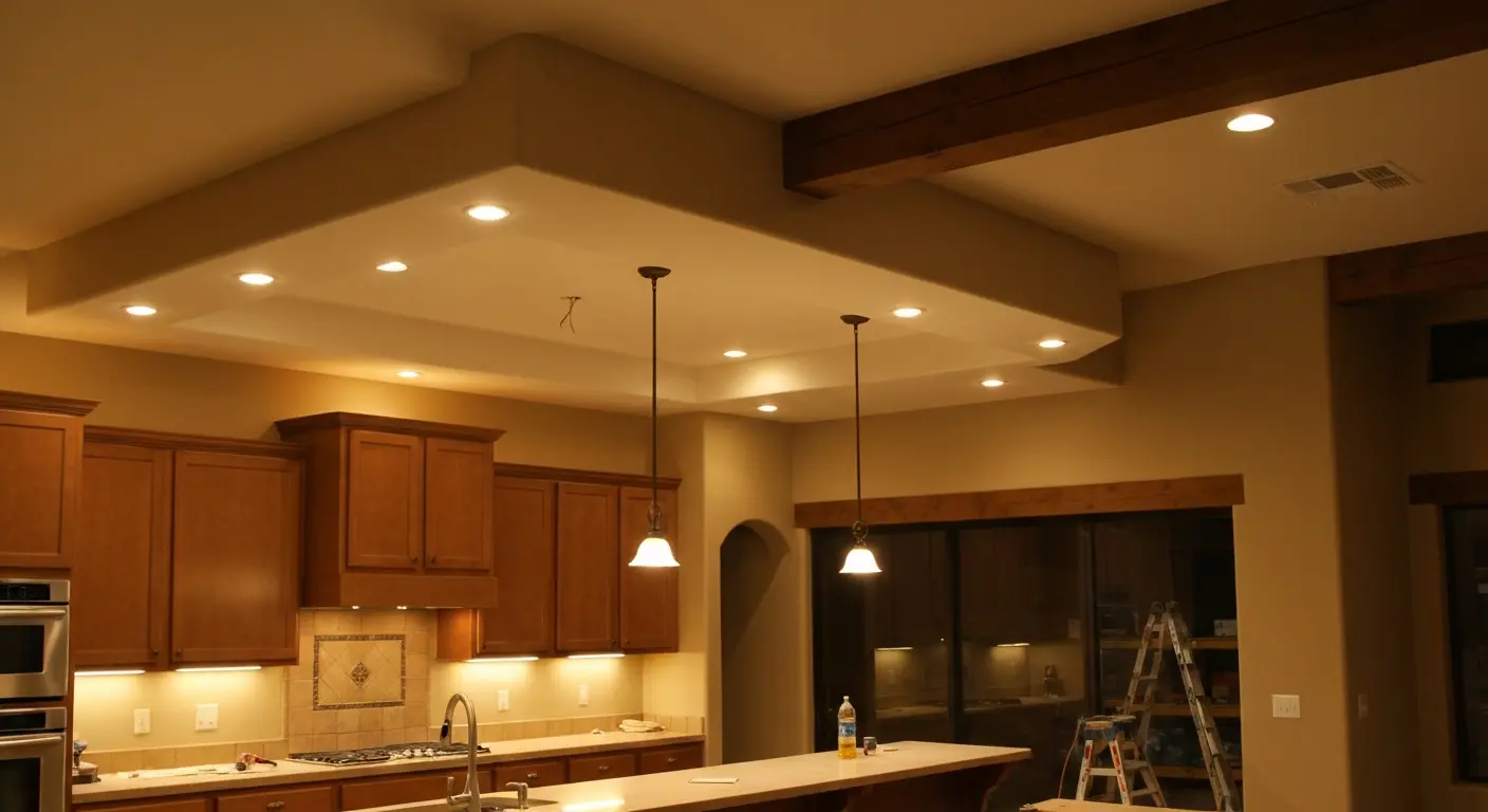 Kitchen lighting installation