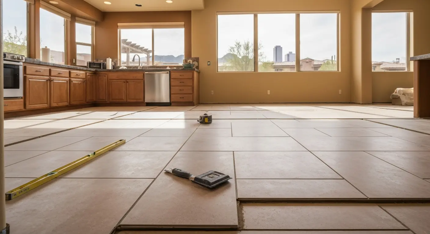 Kitchen flooring installation