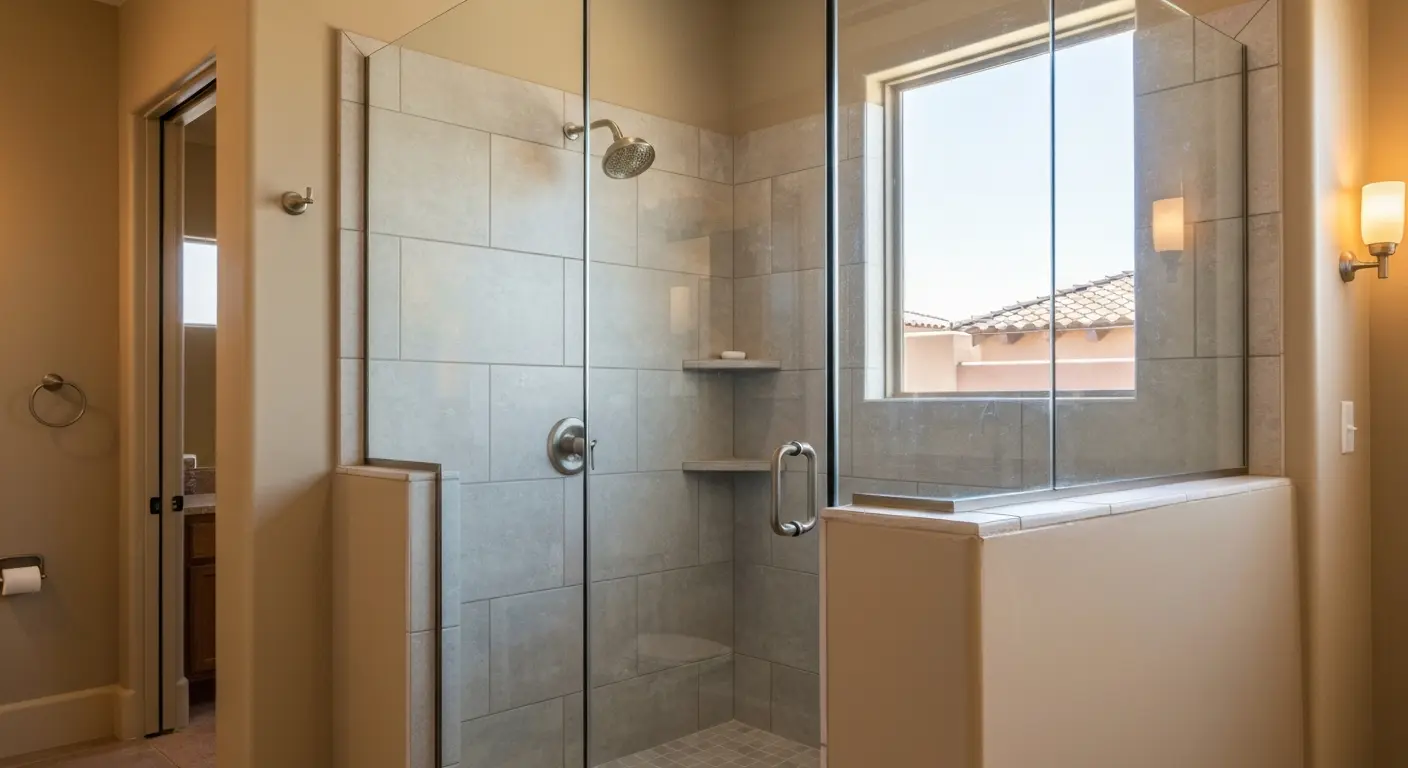 Walk-in shower installation