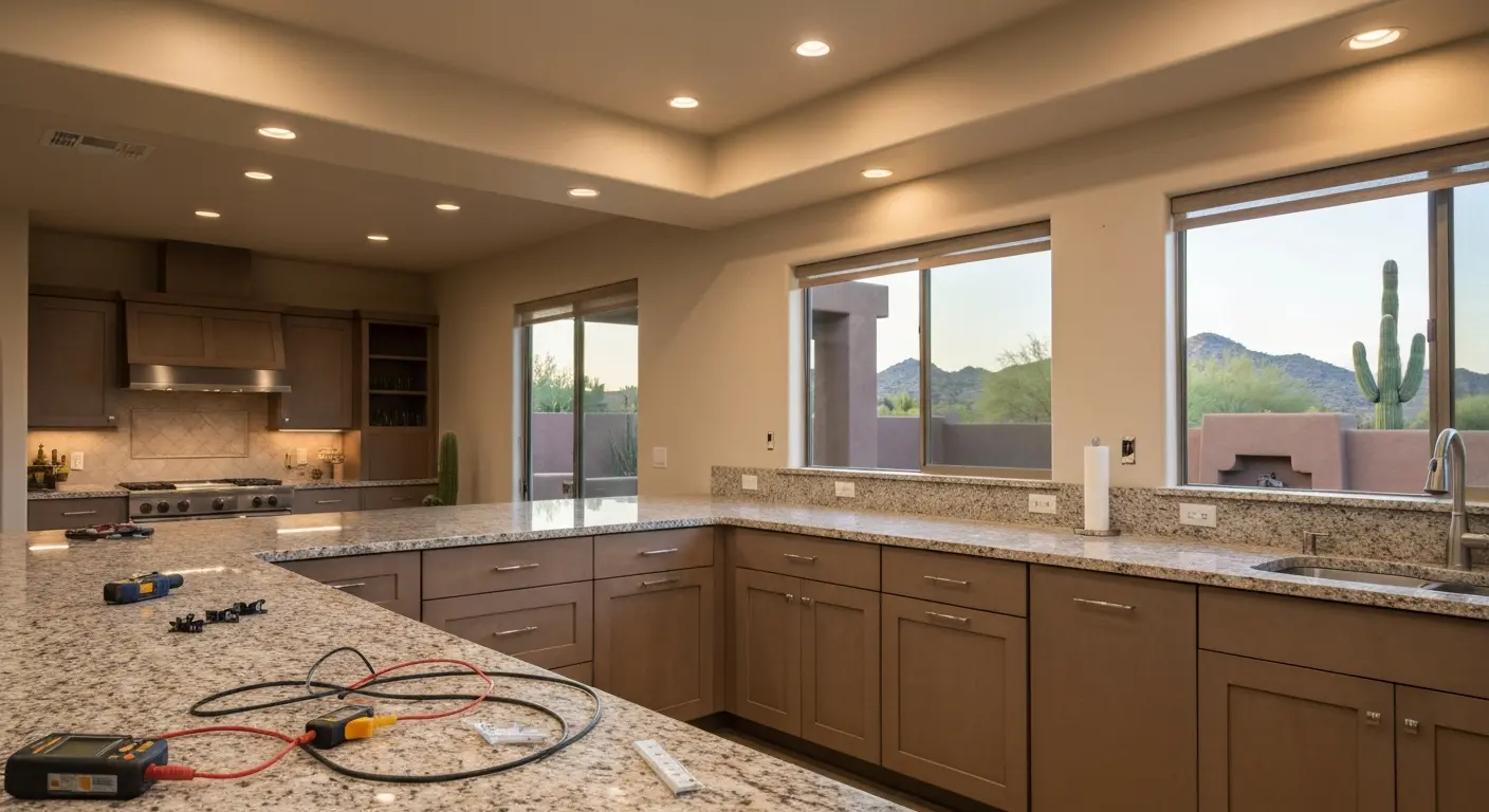 Kitchen lighting installation