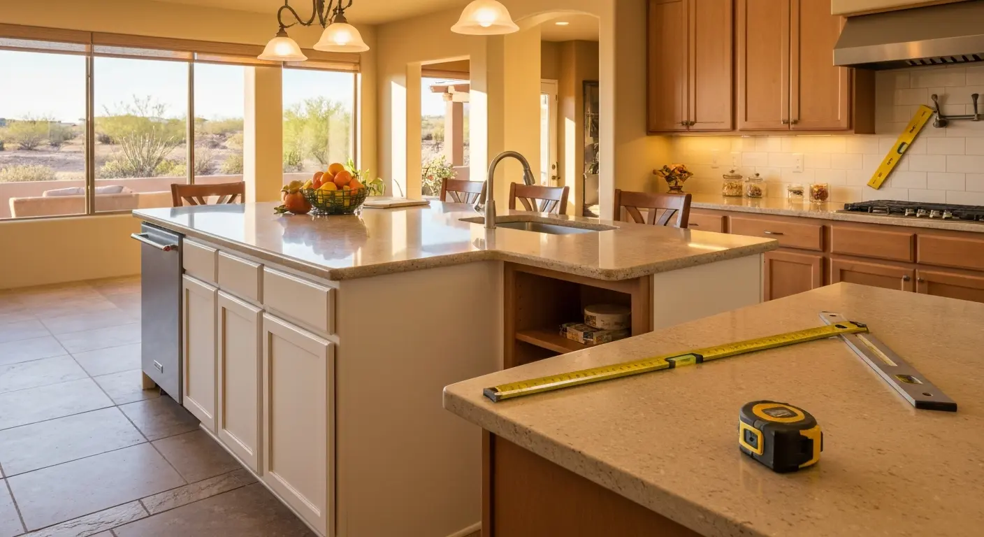 Kitchen island installation