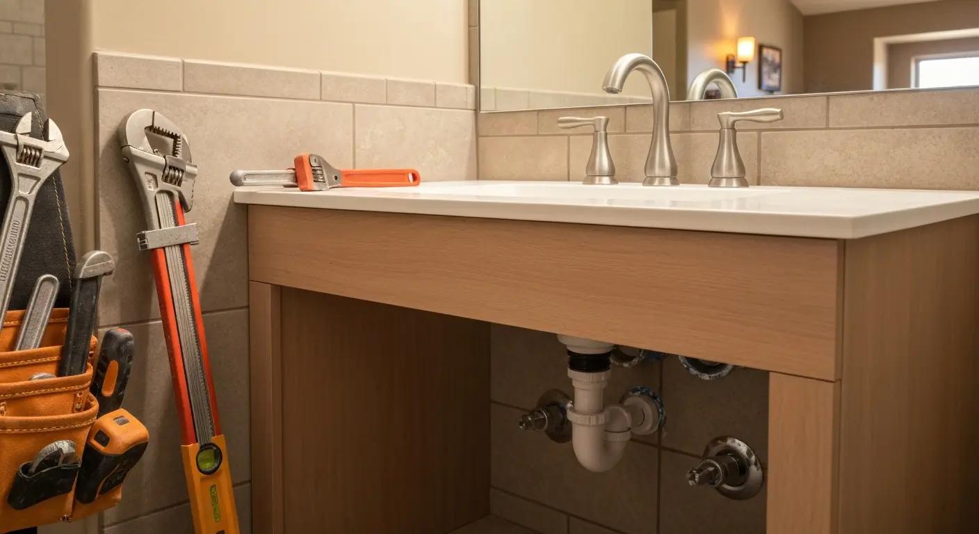 Bathroom vanity installation