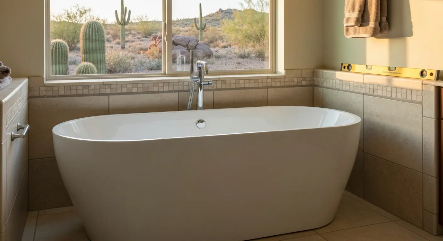 Soaking tub and bathtub installation