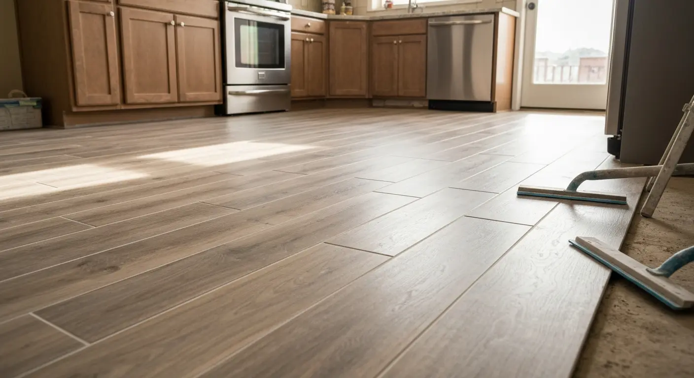 Tile flooring installation