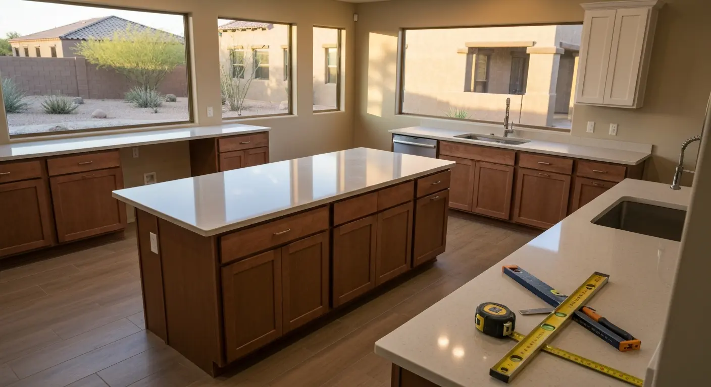 Kitchen island installation