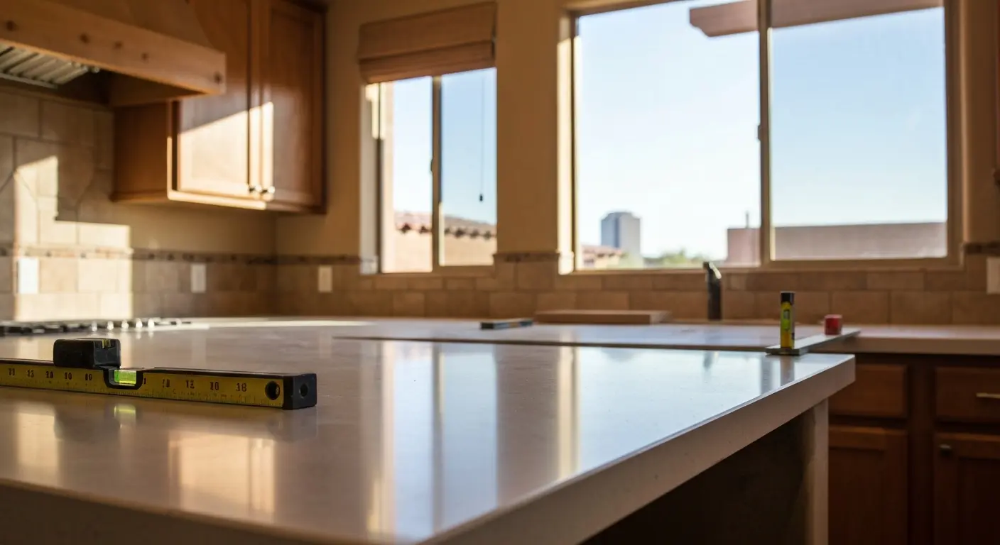 Kitchen countertop installation