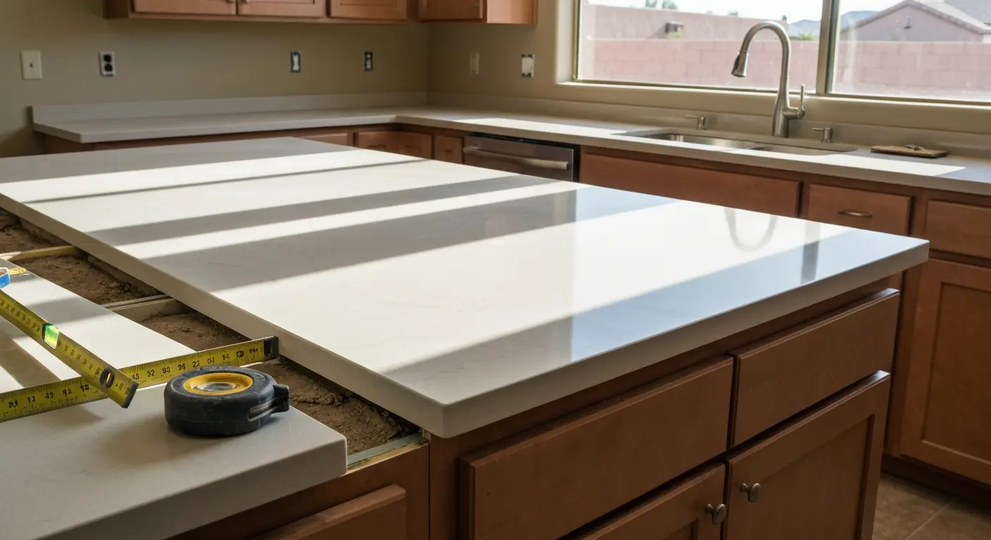 Kitchen countertop installation