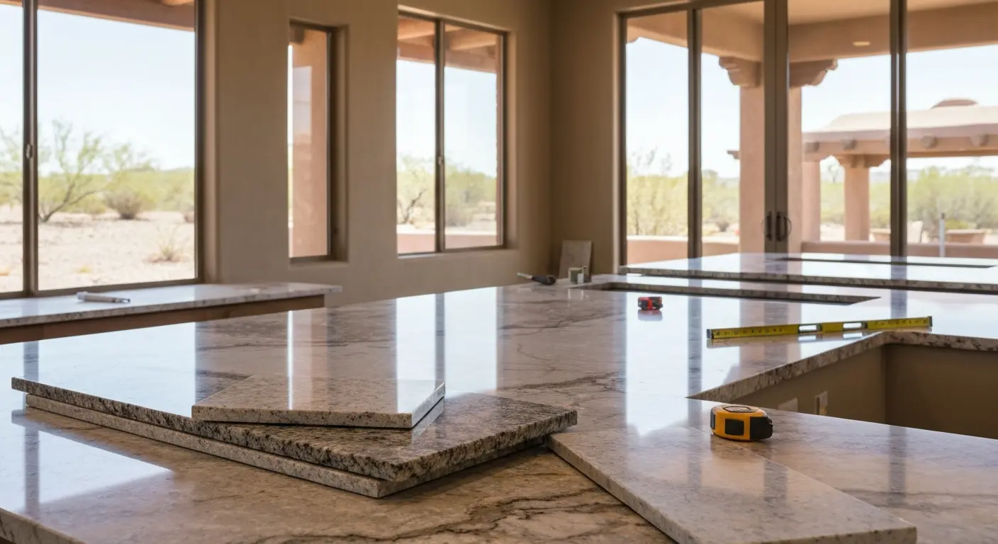 Kitchen countertop installation