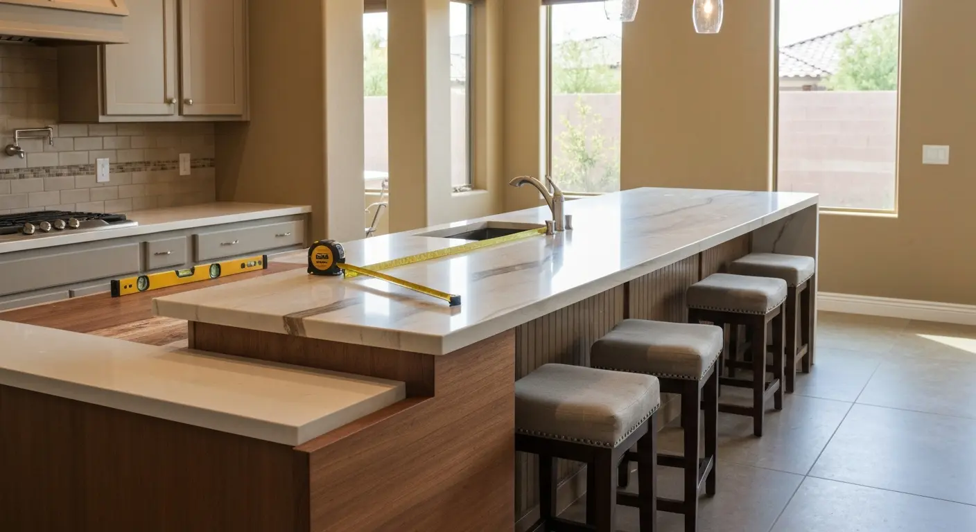 Kitchen island installation
