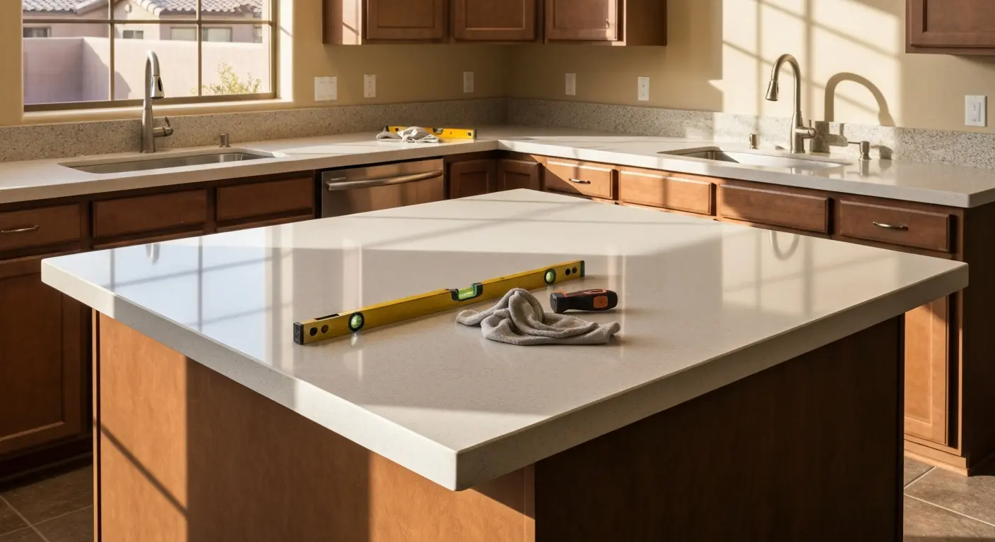 Kitchen countertop installation