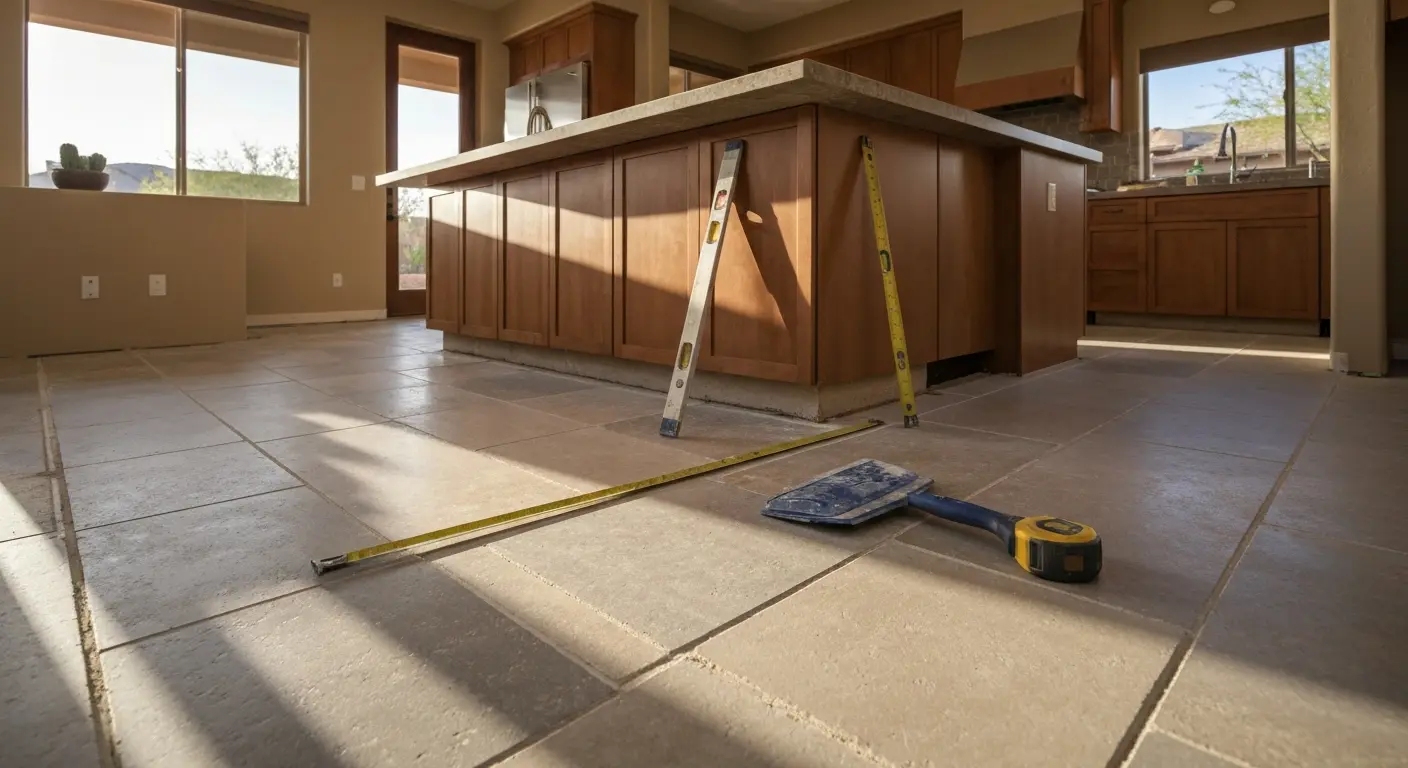 Kitchen flooring installation