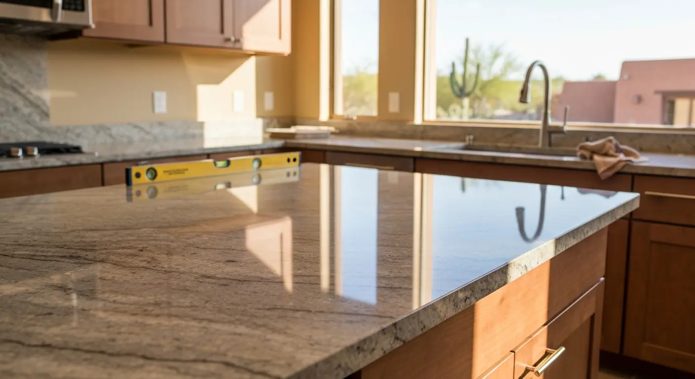 Kitchen countertop installation