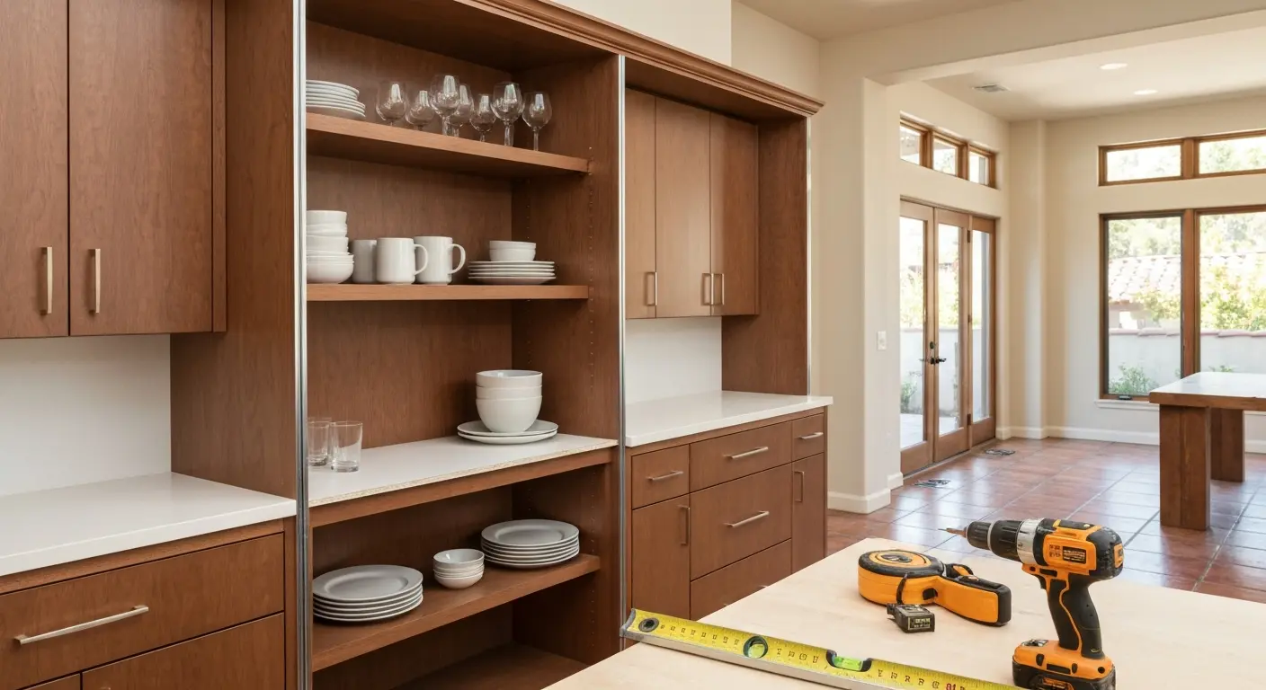Custom kitchen cabinet installation