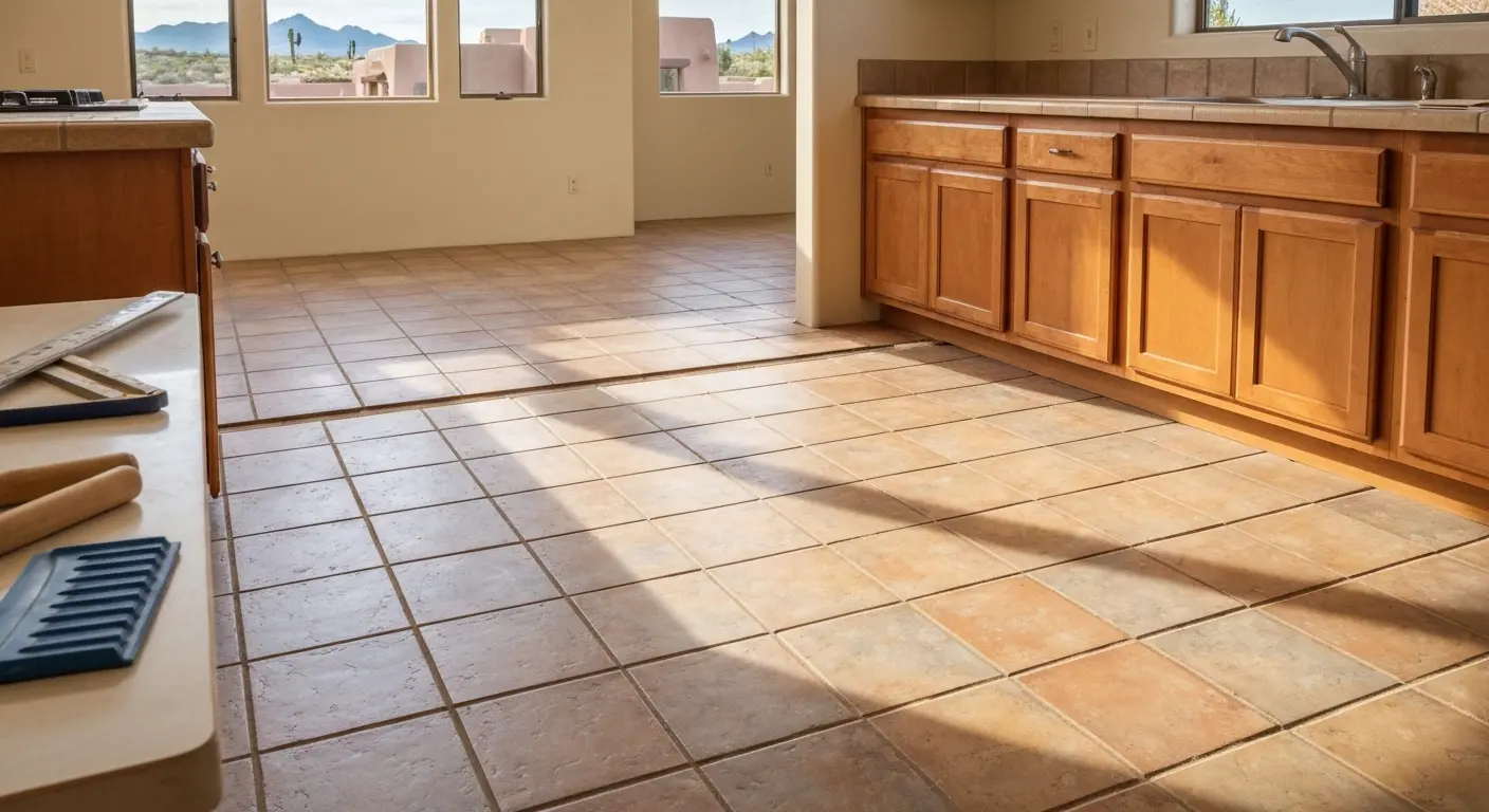 Kitchen flooring installation