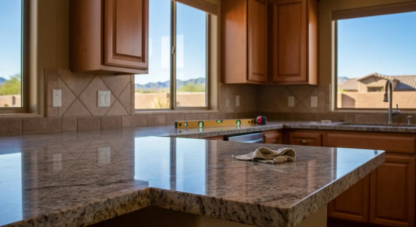 Kitchen countertop installation