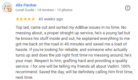 Google review screenshot