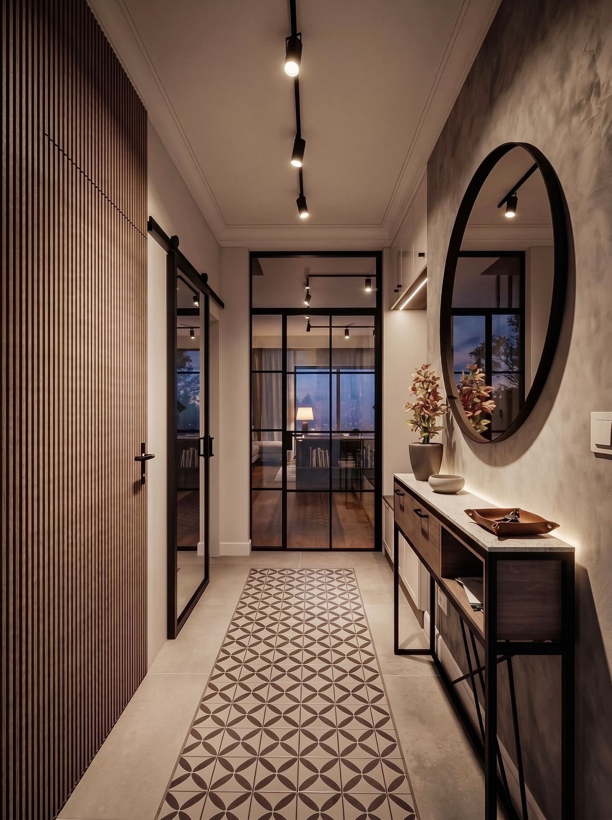 Elegancka funkcjonalność, dom wolnostojący 170 m², korytarz