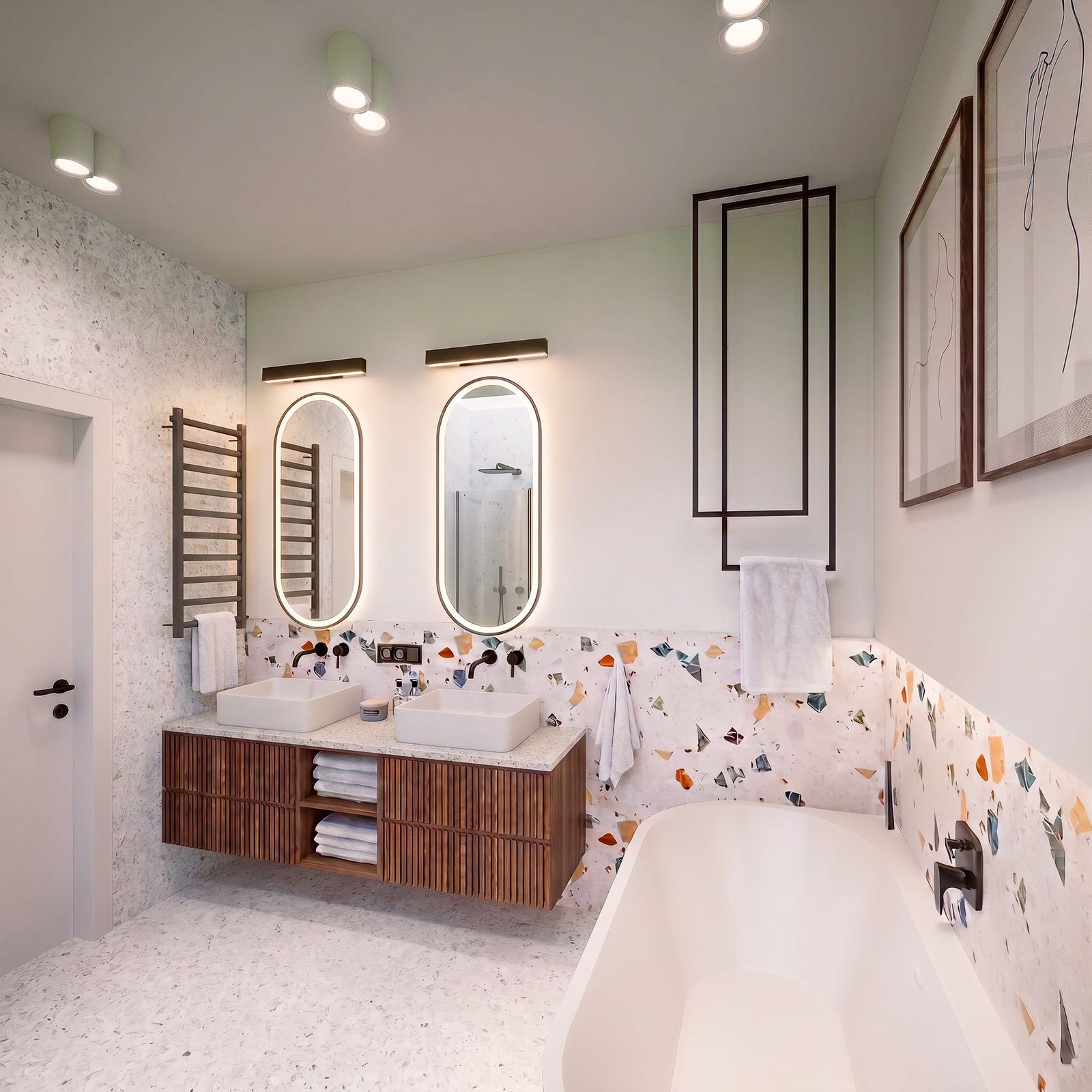 Elegancka funkcjonalność, dom wolnostojący 170 m², łazienka, inne ujęcie