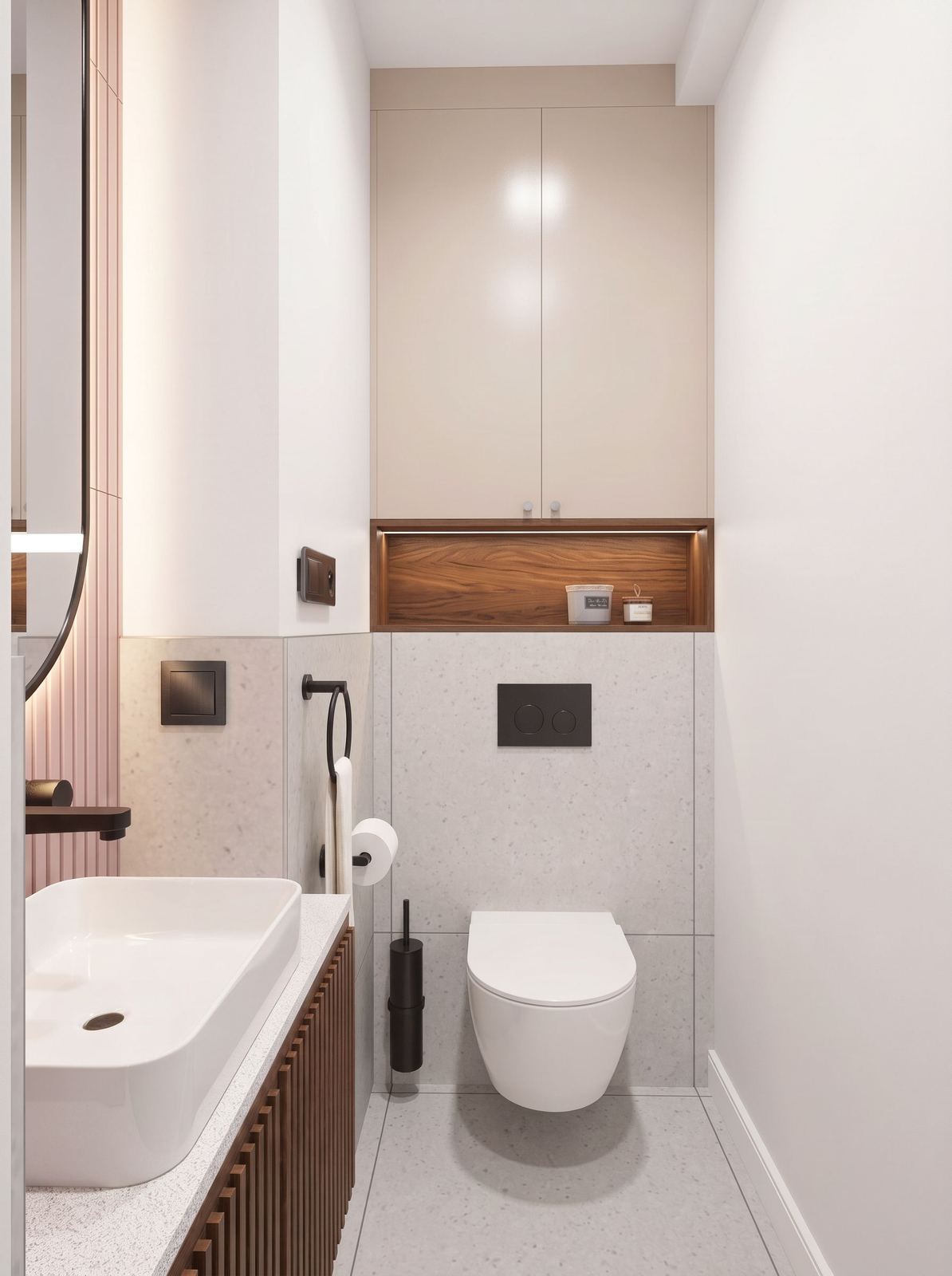 Elegancka funkcjonalność, dom wolnostojący 170 m², toaleta gościnna