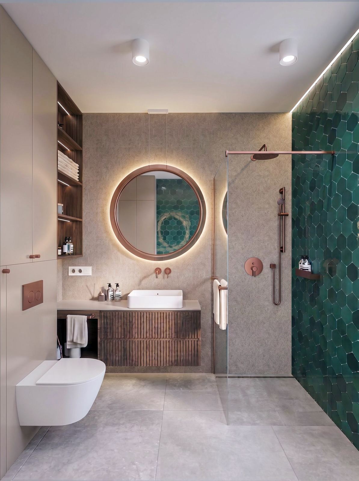 Elegancka funkcjonalność, dom wolnostojący 170 m², łazienka, inne ujęcie