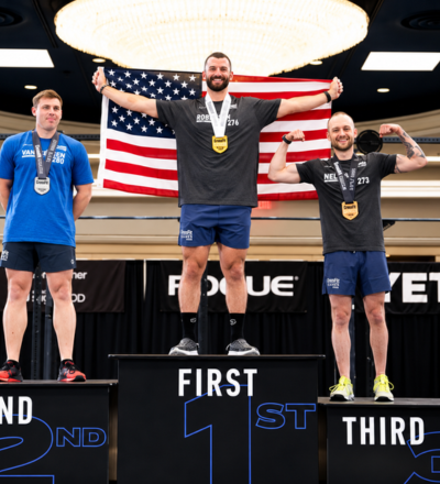 Josh after winning the 2025 CrossFit Games Adaptive Division