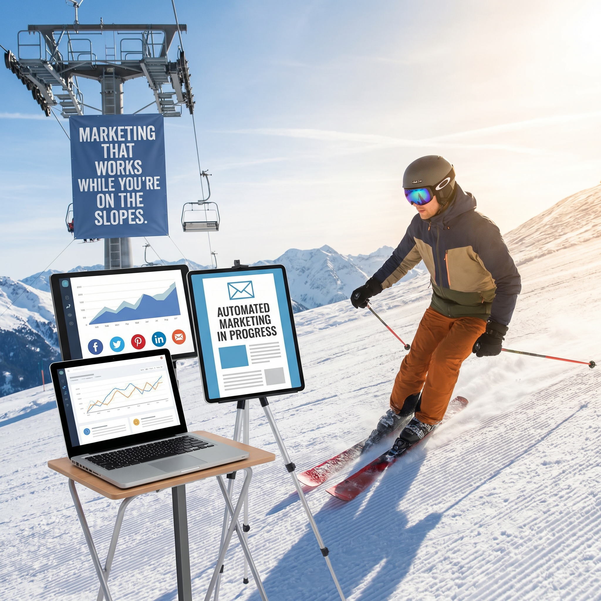 Skier on slope