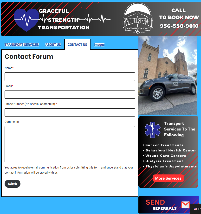 Before website redesign