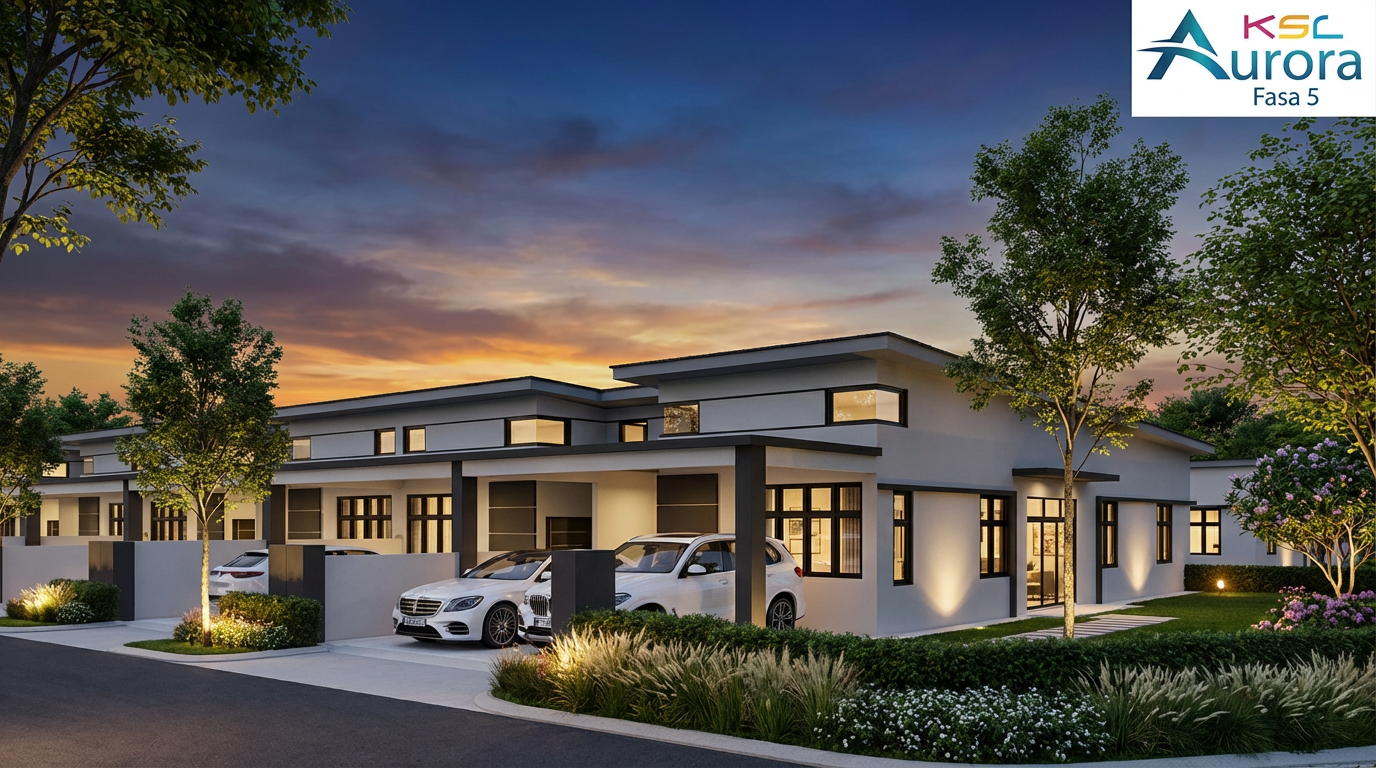 Aurora 5 single storey freehold landed house in Bestari Indah Johor by KSL Realty from RM750K