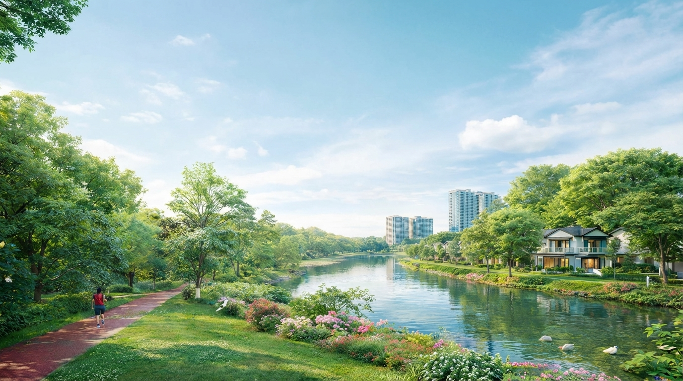 Riveria Garden @ Wawari freehold township aerial view, Iskandar Puteri, Johor Bahru — KSL development