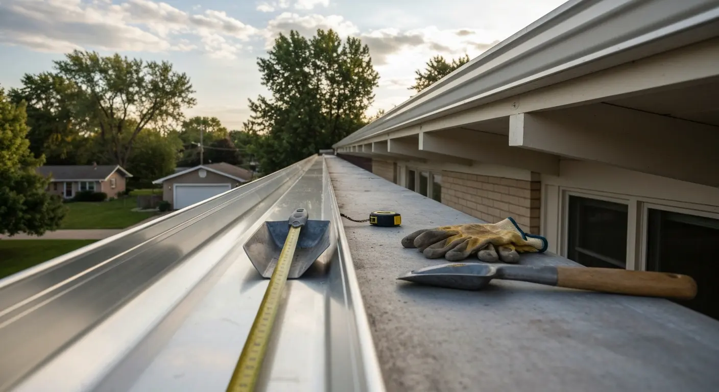 Gutter repair work